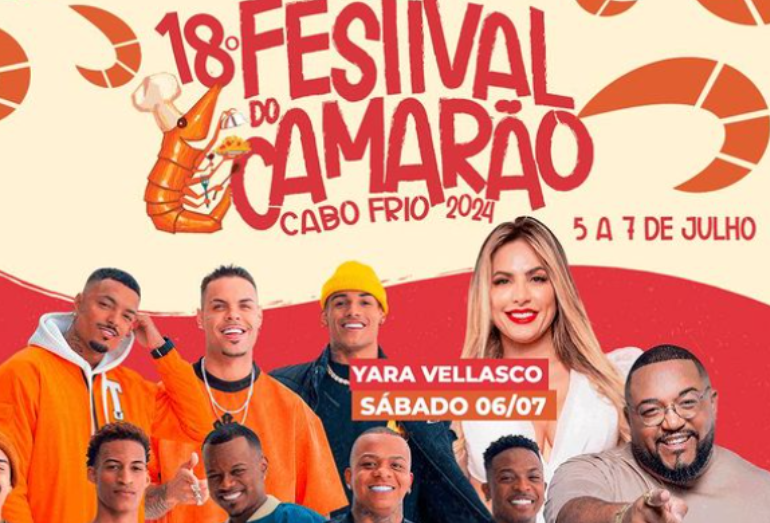 Cabo Frio se prepara para receber 18º Festival do Camarão