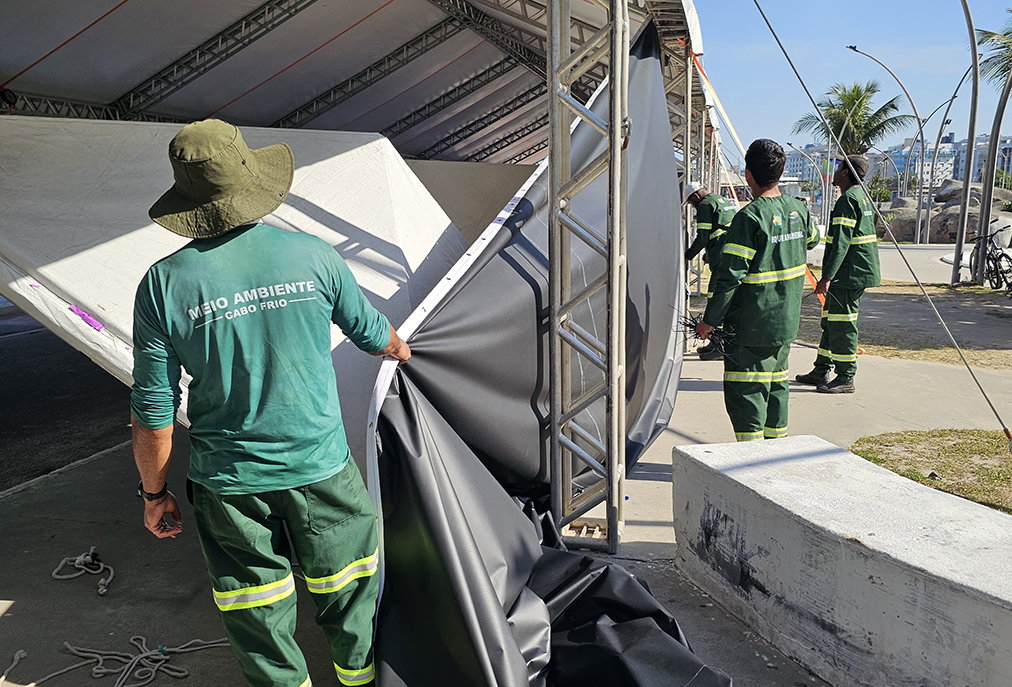 Lonas de eventos ganham nova vida em Cabo Frio com ação sustentável