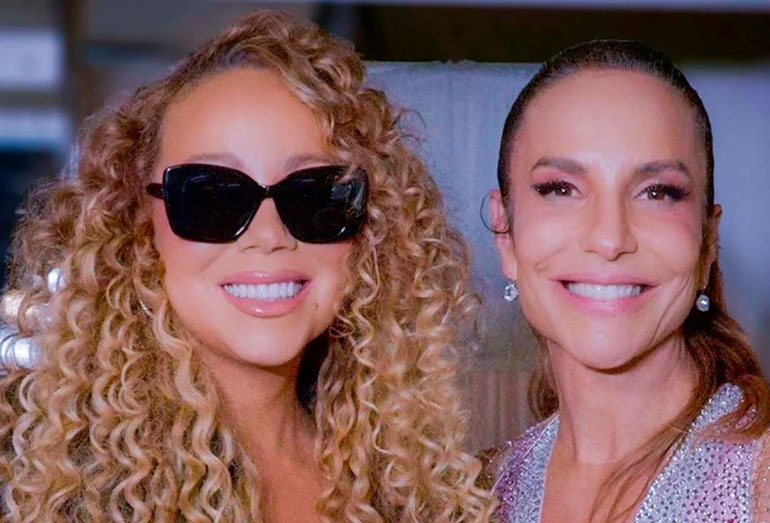 Que reencontro! Ivete Sangalo e Mariah Carey se reencontram e Veveta brinca: “Minhamelhor amiga”