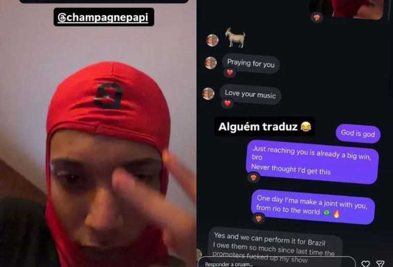 Drake passa a seguir Oruam e elogia música do brasileiro